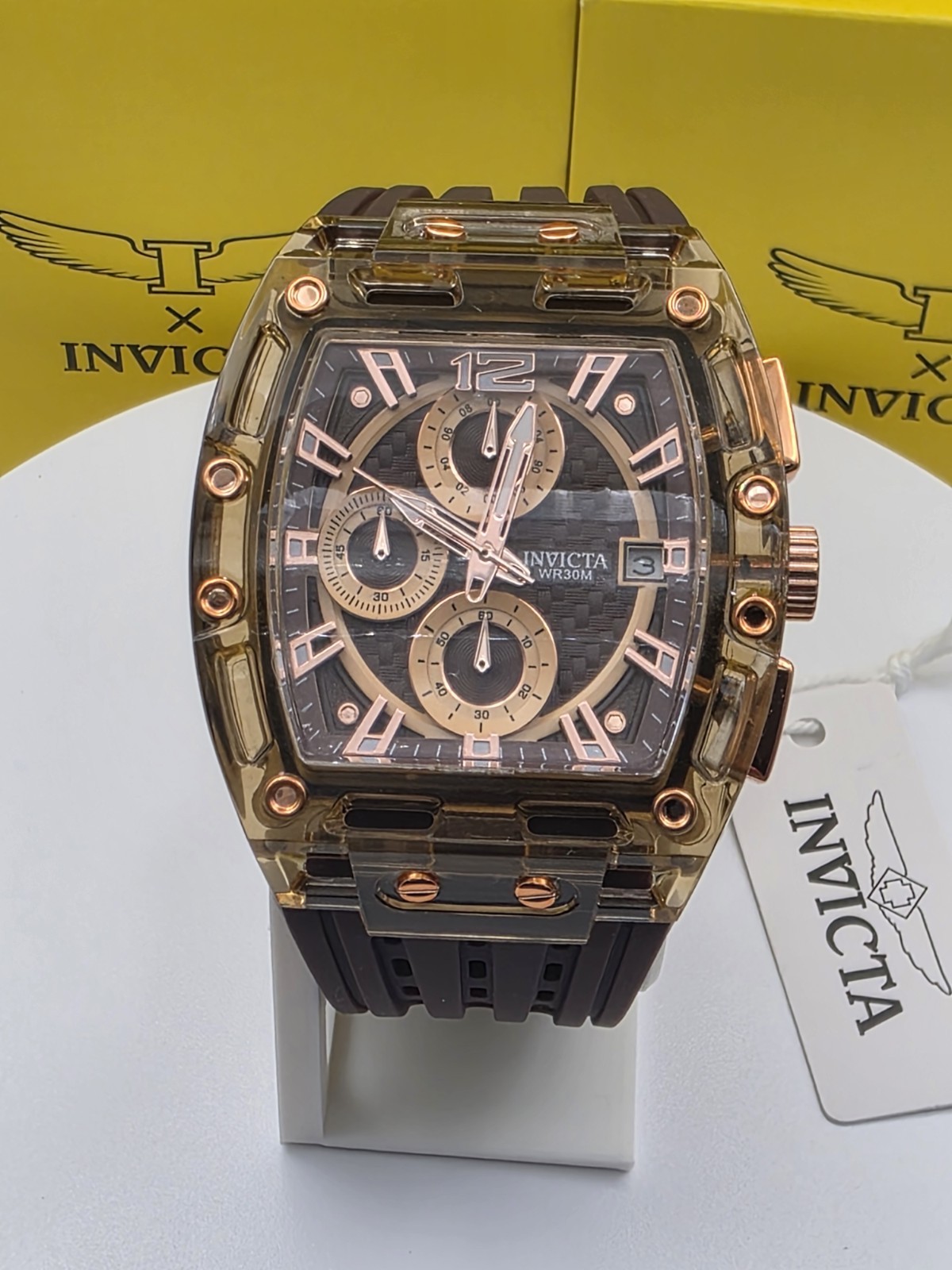 Invicta S1 Rally Allogrip Men 42mm Brown Tone Case Brown Metal Dial 70143