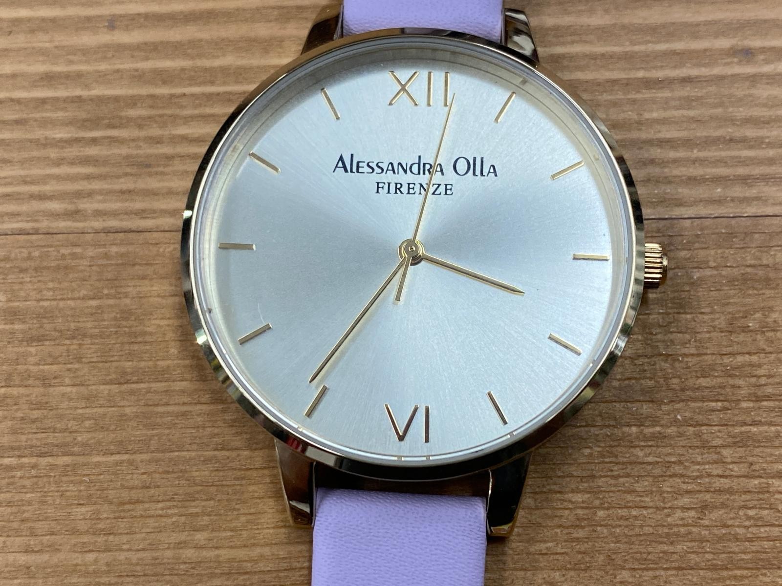 Working Regular 28 000 yen Alessandra Olla Women’s Watch Gold Pink Leather YR 19