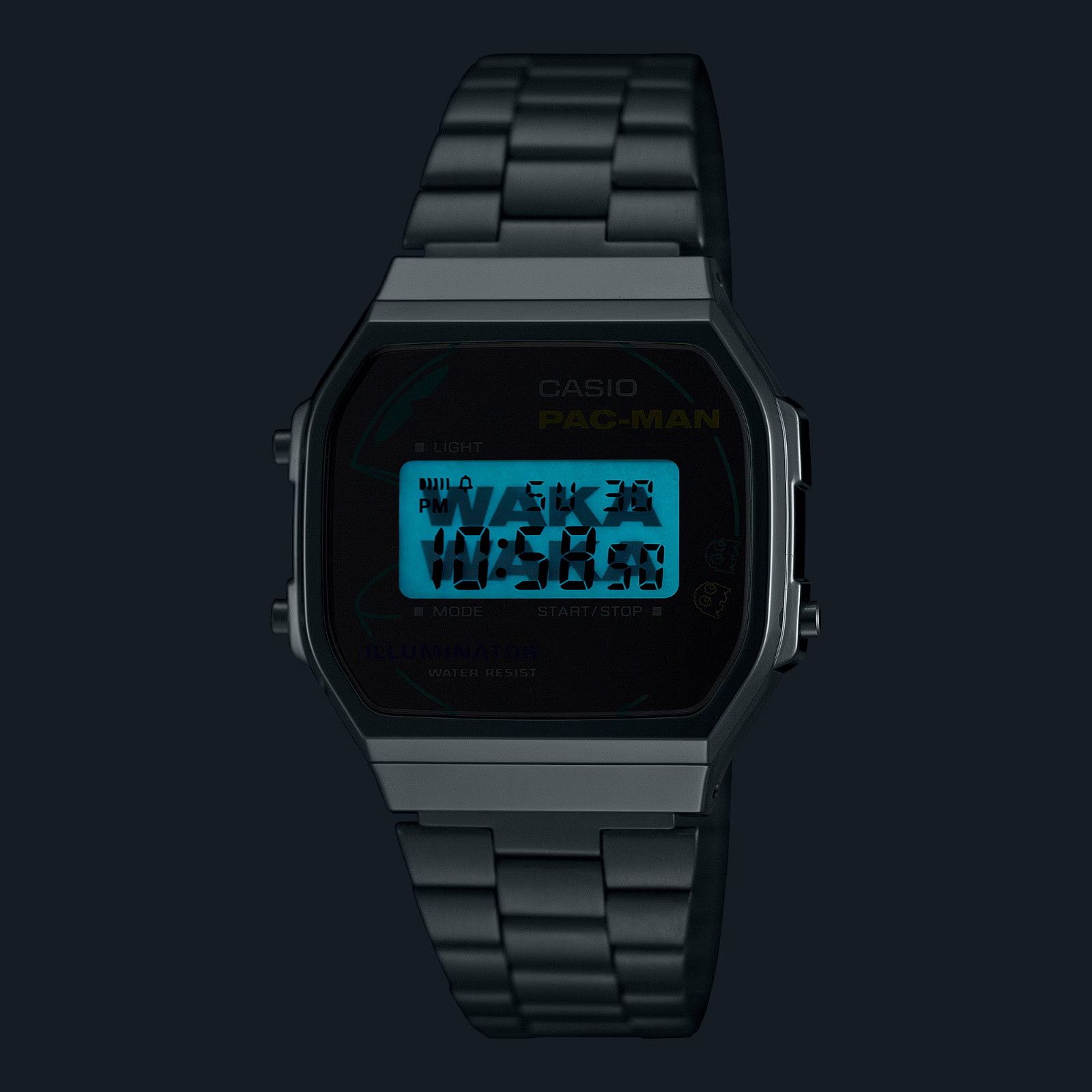 Casio Vintage X PAC-MAN A168WEPC-7A Silver Watch New without box