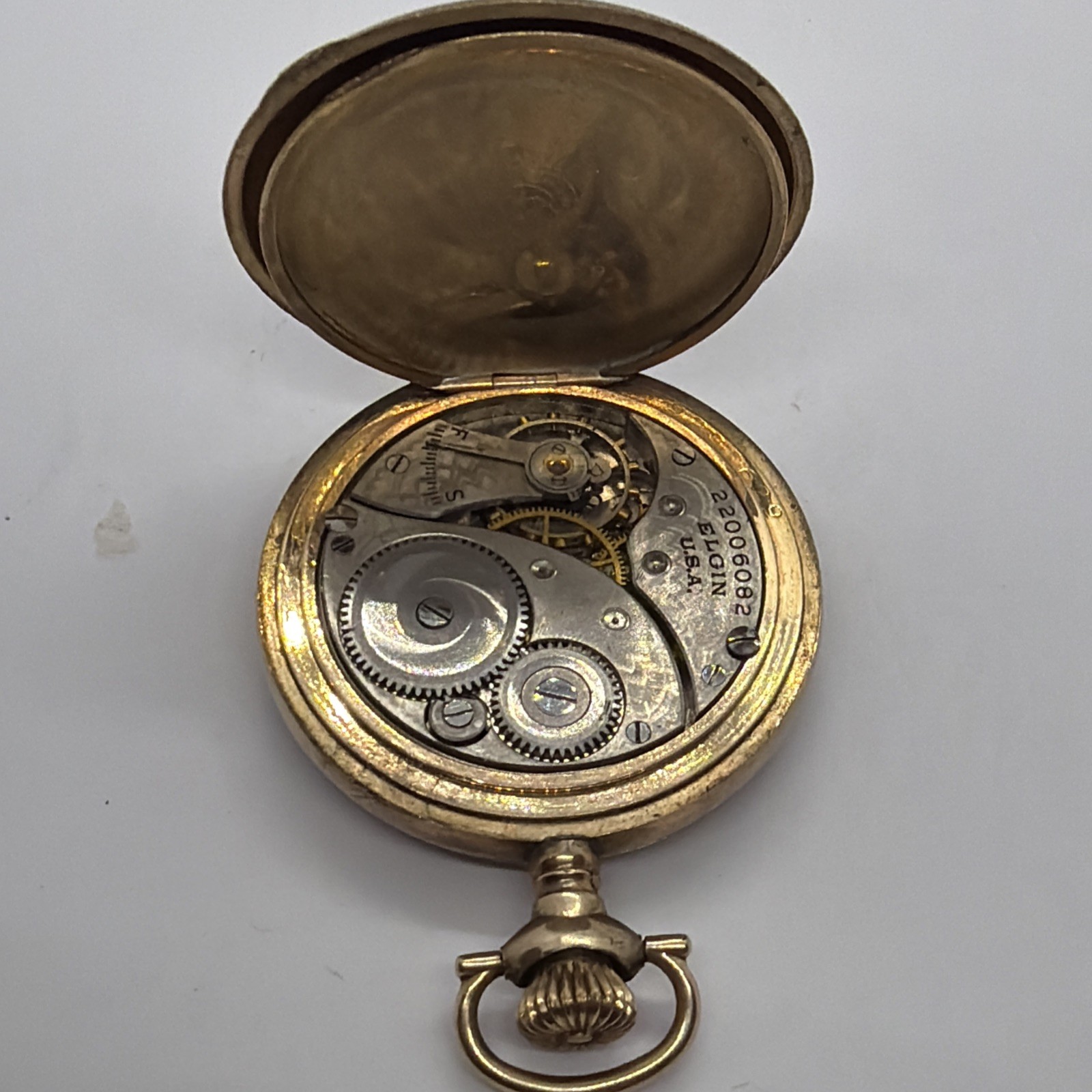 Elgin Beautiful 14K 20Yr Gold Filled Hunting Case Pocket Watch Runs