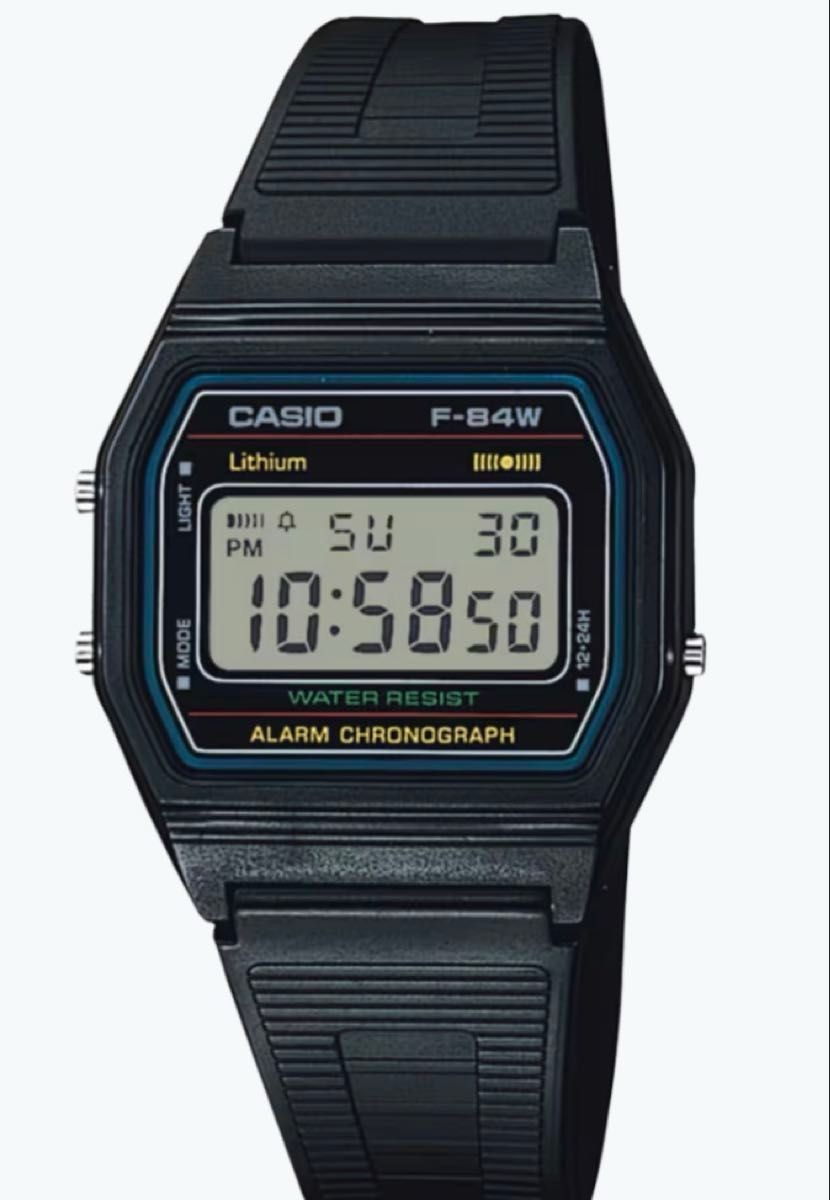 Casio F-84W-1QJH Black Light Men’s Standard Digital Wristwatch NEAR MINT JAPAN